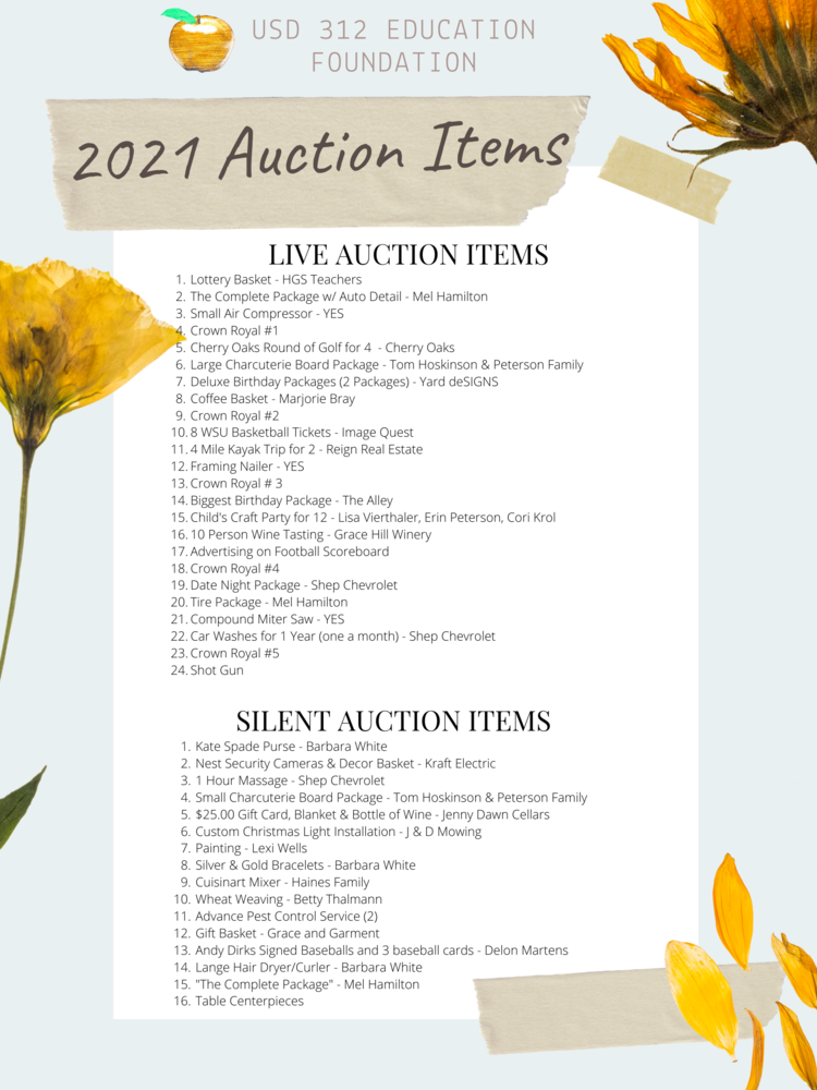 ED Auction Items